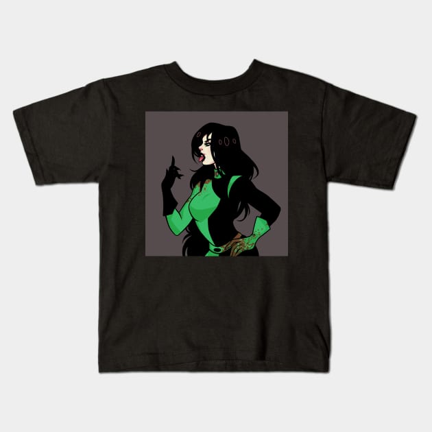 Bloody Shego Kids T-Shirt by LinDemonic